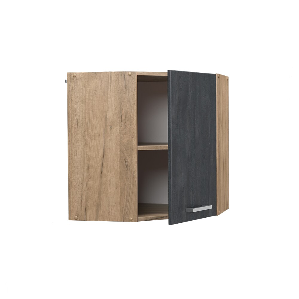 Vicco Eckhängeschrank R-Line Schwarz Beton Eiche 57 cm