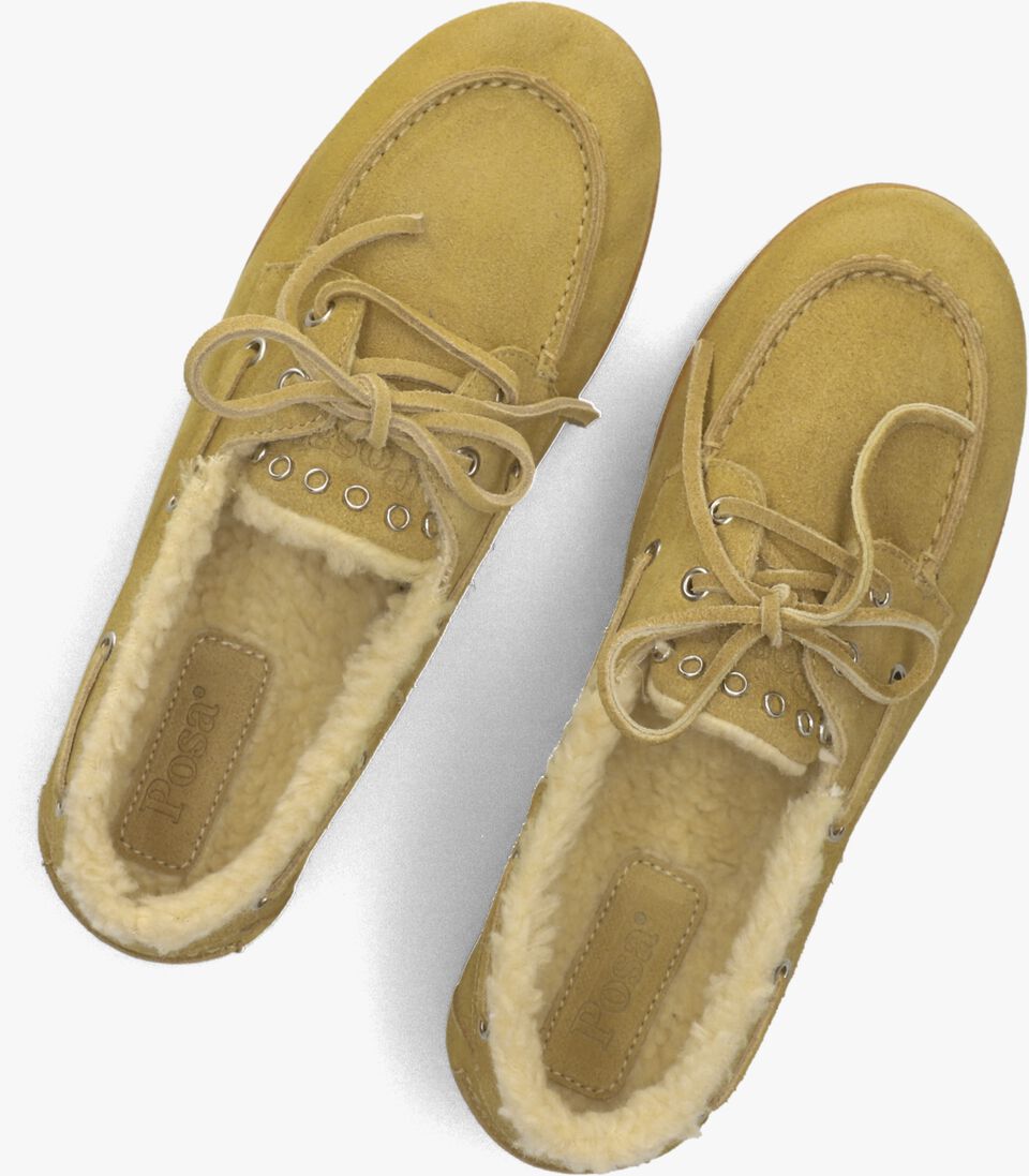 camel posa loafers deck loafer shearling