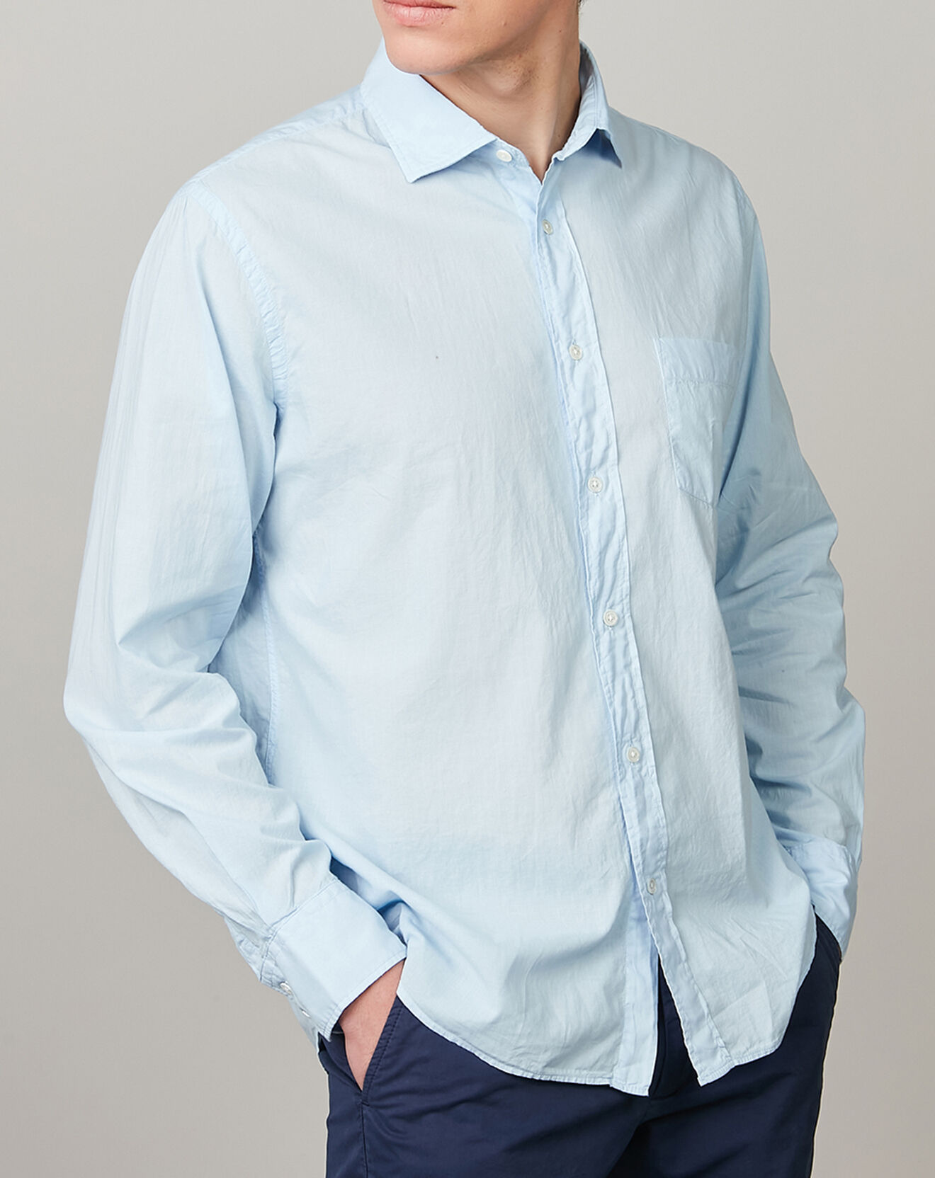 Hartford Chemise regular Paul Pat azur