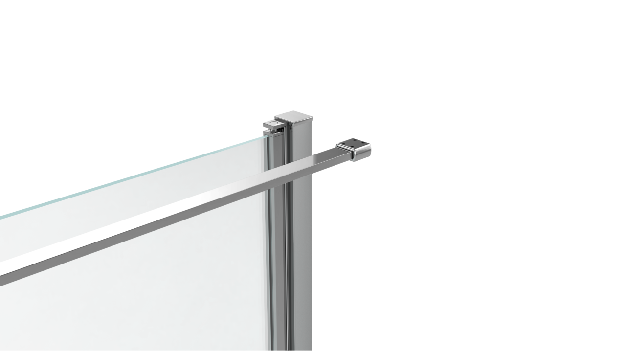 van Rijn ST02 douchecabine chroom 90x90cm voor badkamer met vloerverlaging