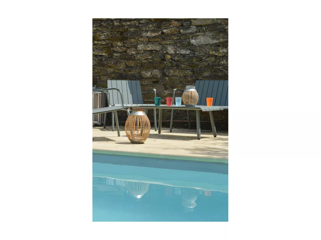 Lanterne solaire bambou h51cm - Orium