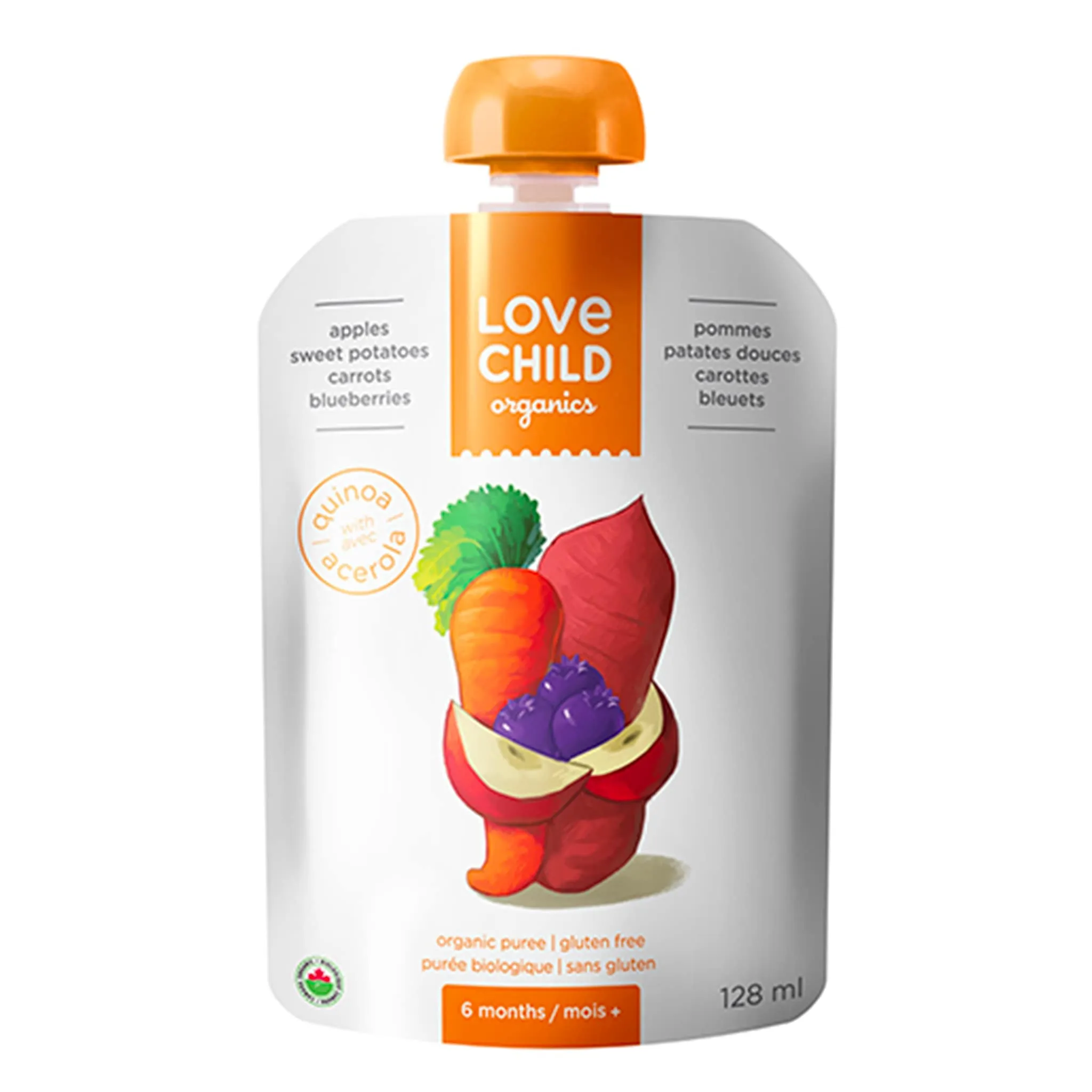 Love Child Organics Purée Bio - Superblends - Pommes, Patates Douces, Carottes et Bleuets (À partir de 6 mois )