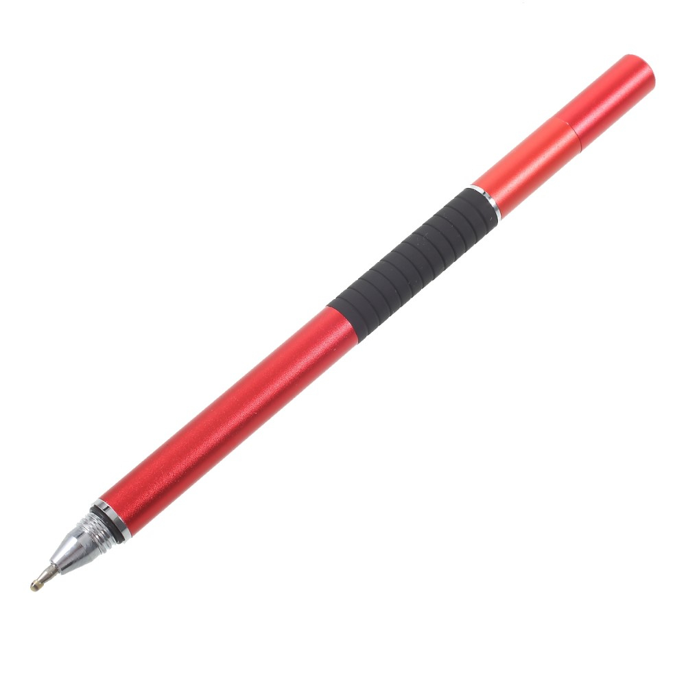 3 in 1 Universal Alu Stylus Touch Pen / Ball Touch Pen   Kugelschreiber (IOS / Android) - Rot