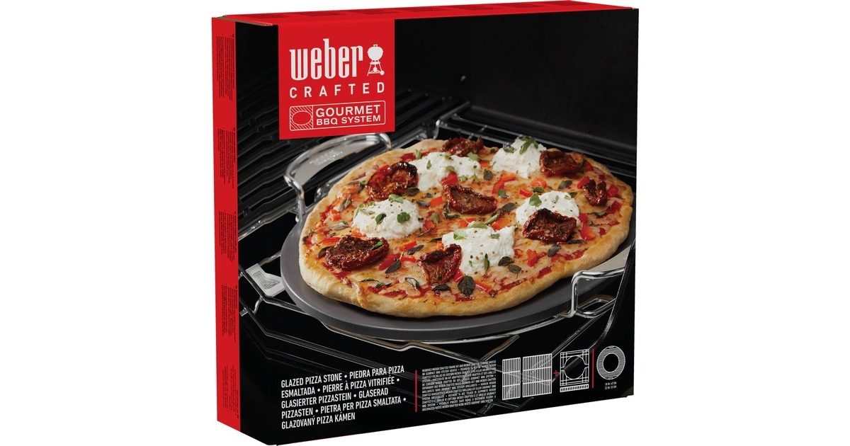 WeberCRAFTED Gourmet BBQ System-geglazuurde pizzasteen  (Grijs)