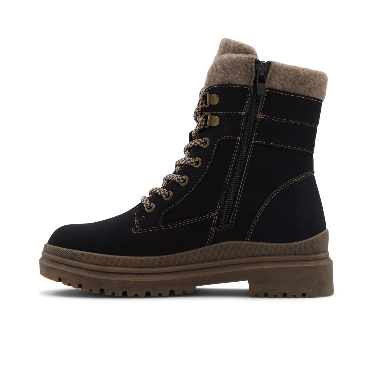 BANFF TRAIL PREMIUM-Aloderedar-Bottes de randonnée d'hiver - Talon plat - Noir
