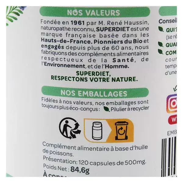 Superdiet Ômega 3 120 cápsulas
