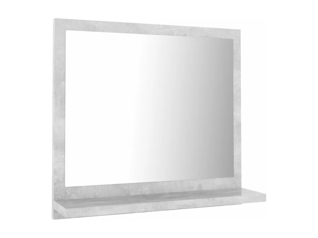 Miroir de salle de bain Gris béton 40x10,5x37cm Bois ingénierie