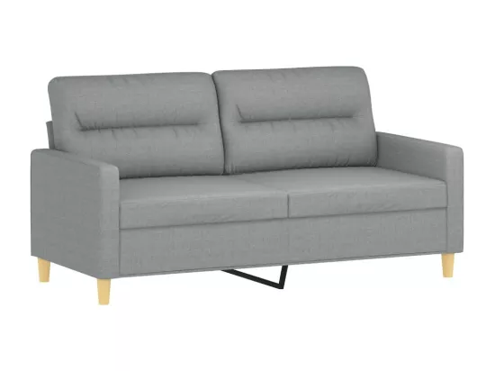 Ensemble de canapés 3 pièces avec coussins Gris clair Tissu