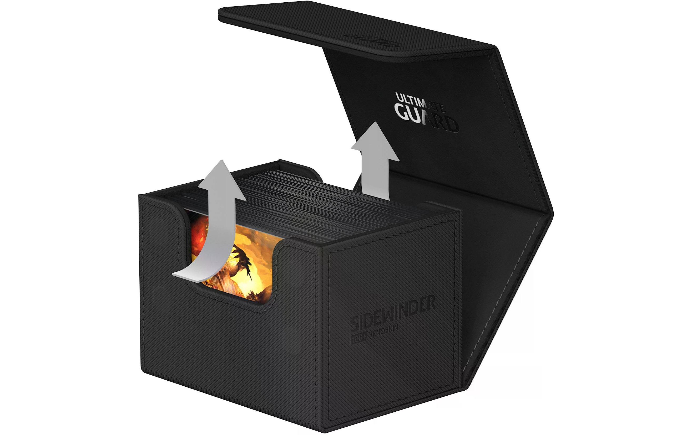 Kartenbox XenoSkin Sidewinder Monocolor 100+ SchwarzHochwertige Box für Sammelkarten in Standardgrösse