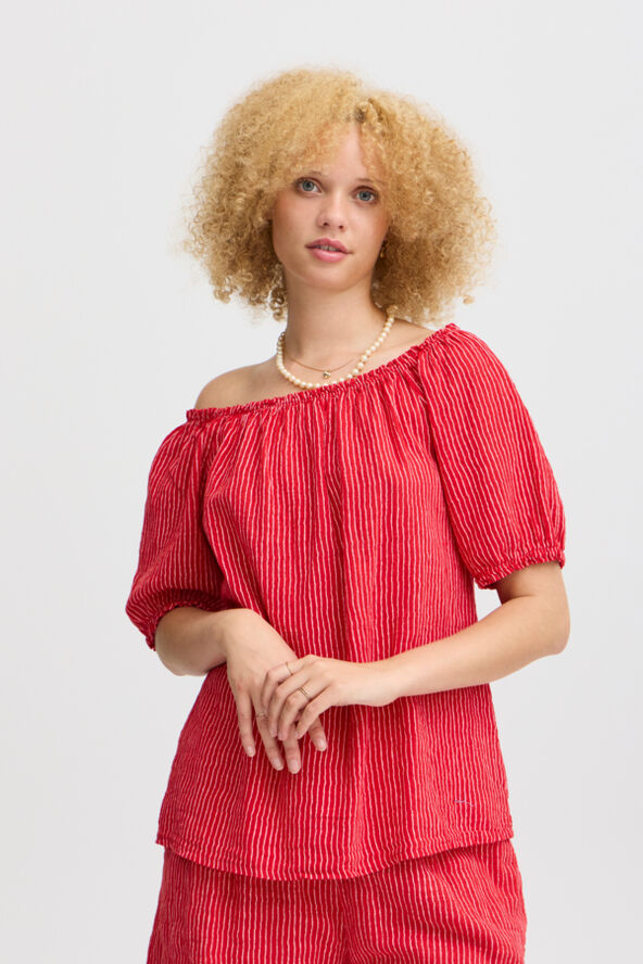 Sorbet SBALEXA STRIBE SS TOP Ribbon red
