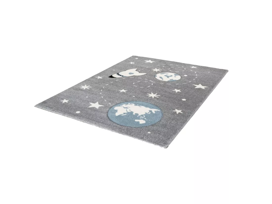 Tapis enfant australie argent yowah - 80 x 150 cm