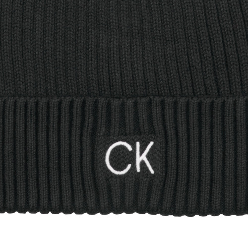 Calvin Klein Jeans - CLASSIC COTTON RIB BEANIE - Noir