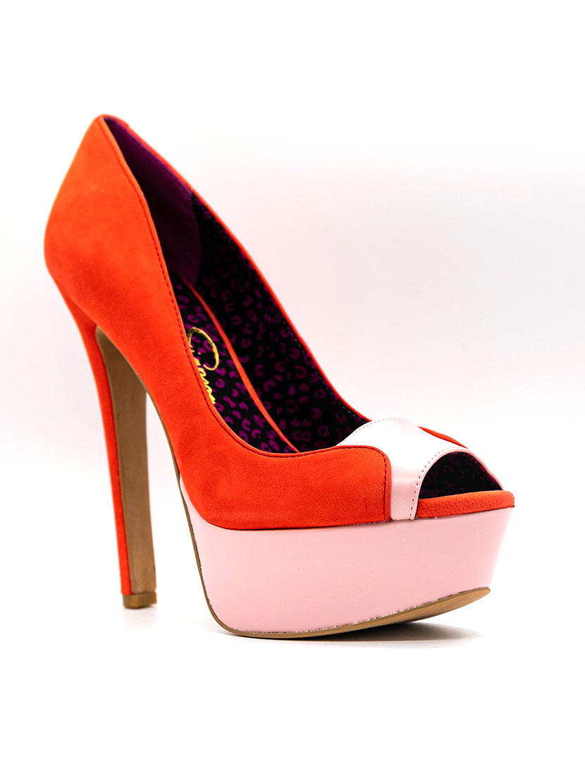 Emmie 6 Red and Pink High Heel Shoes