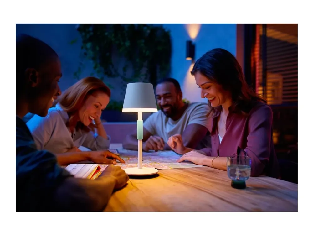 Philips Hue White and Color Ambiance Go - Bordlampe - LED - klasse G - 16 millioner farver - hvid, salviegrønt greb