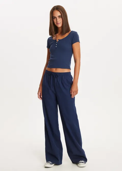 Linnen broek blauw (BLW.D)