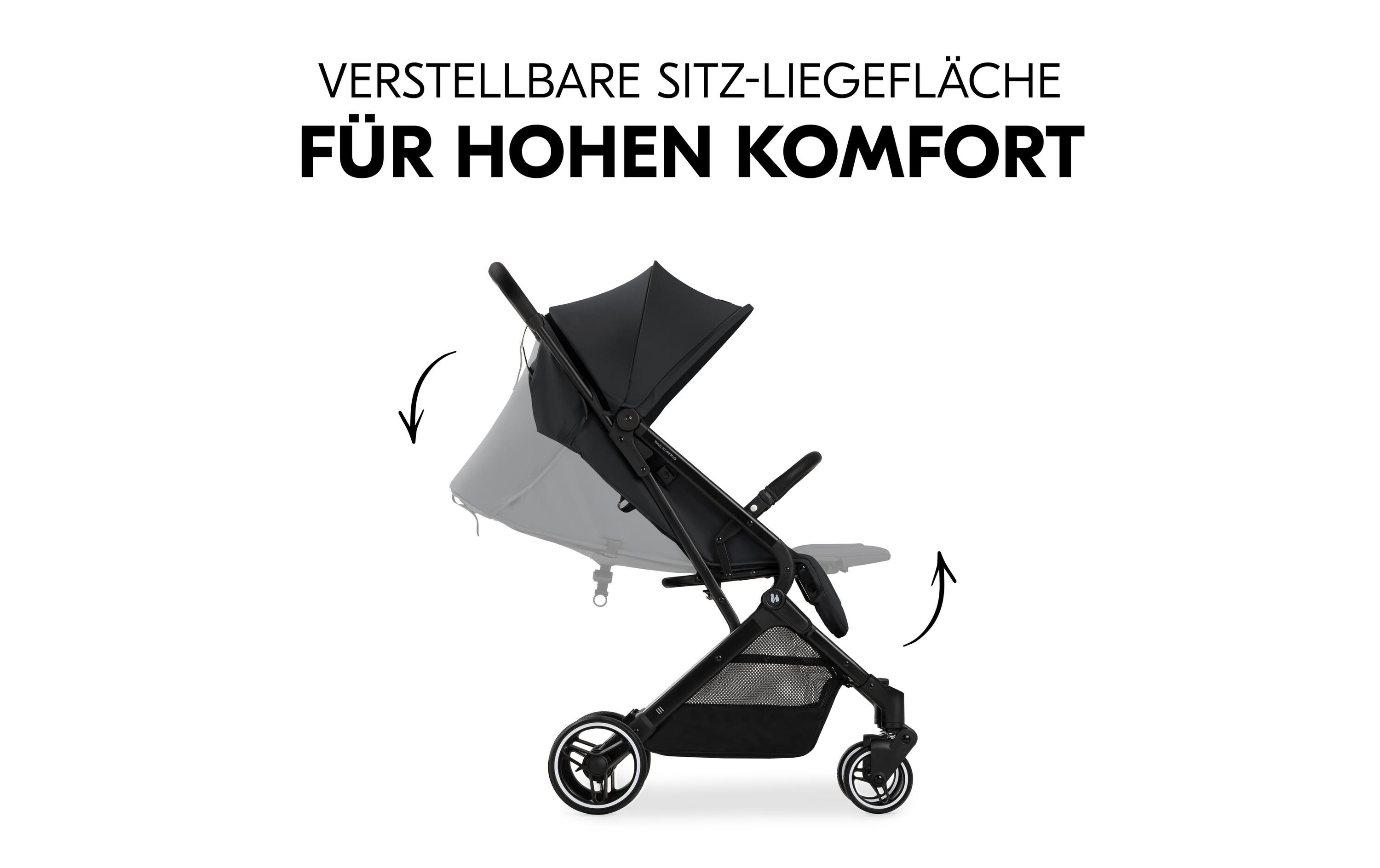 Buggy Travel N Care Plus Schwarz<br>Kompakter Kinderwagen mit falt- und tragbarem Buggy