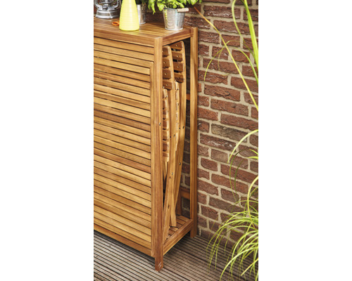 Siena Garden 2-zits balkonset bestaande uit: 2 stoelen, tafel, naturel hout