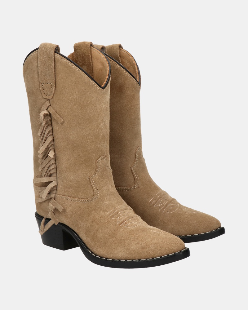 Bootstock Ruffle Cowboylaarzen  - beige
