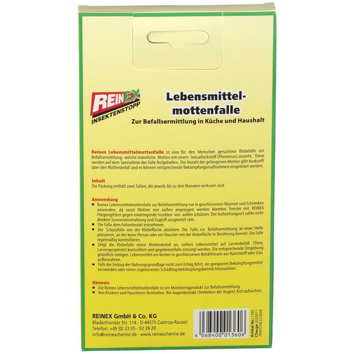 REINEX Lebensmittelmottenfalle
