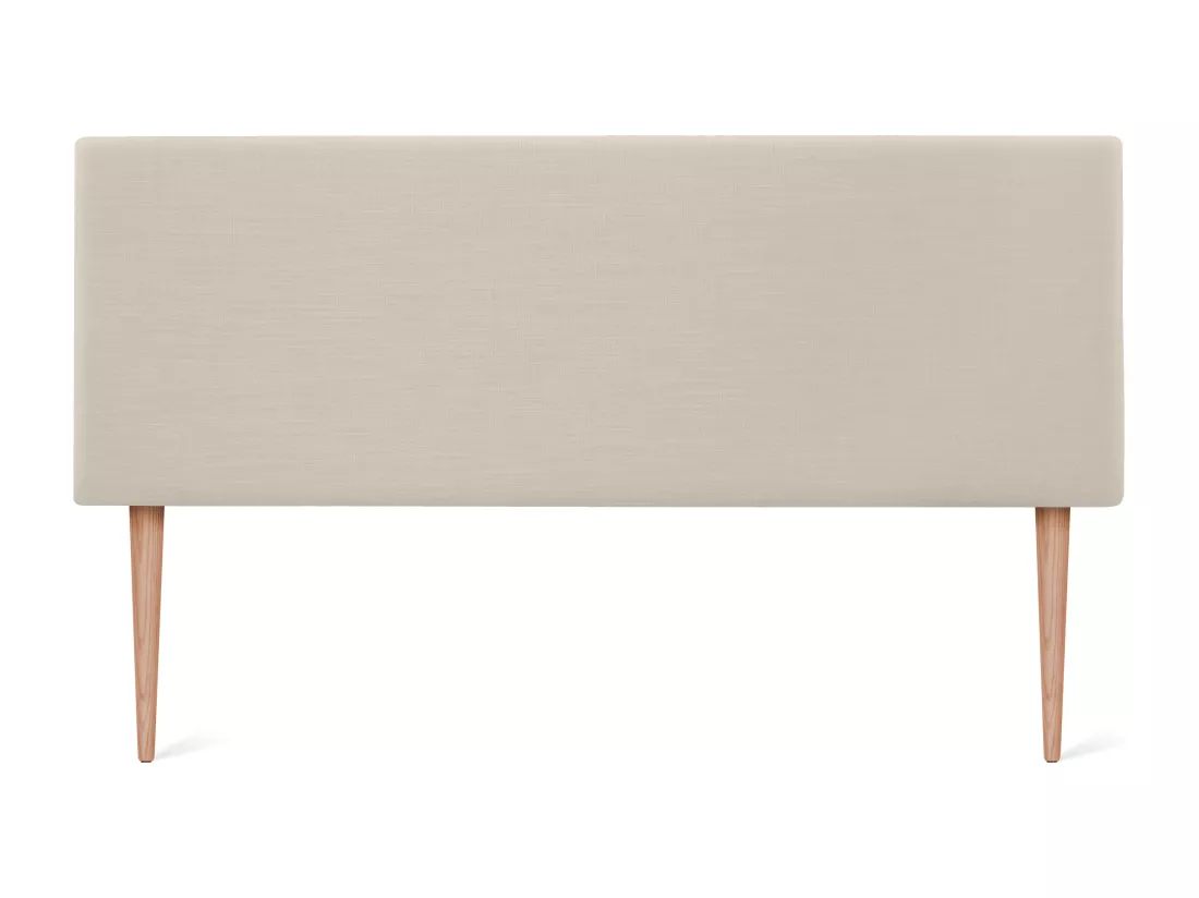 DHOME Tête de lit en lin naturel lisse 145x105cm avec pieds Lits 135/140 - Beig