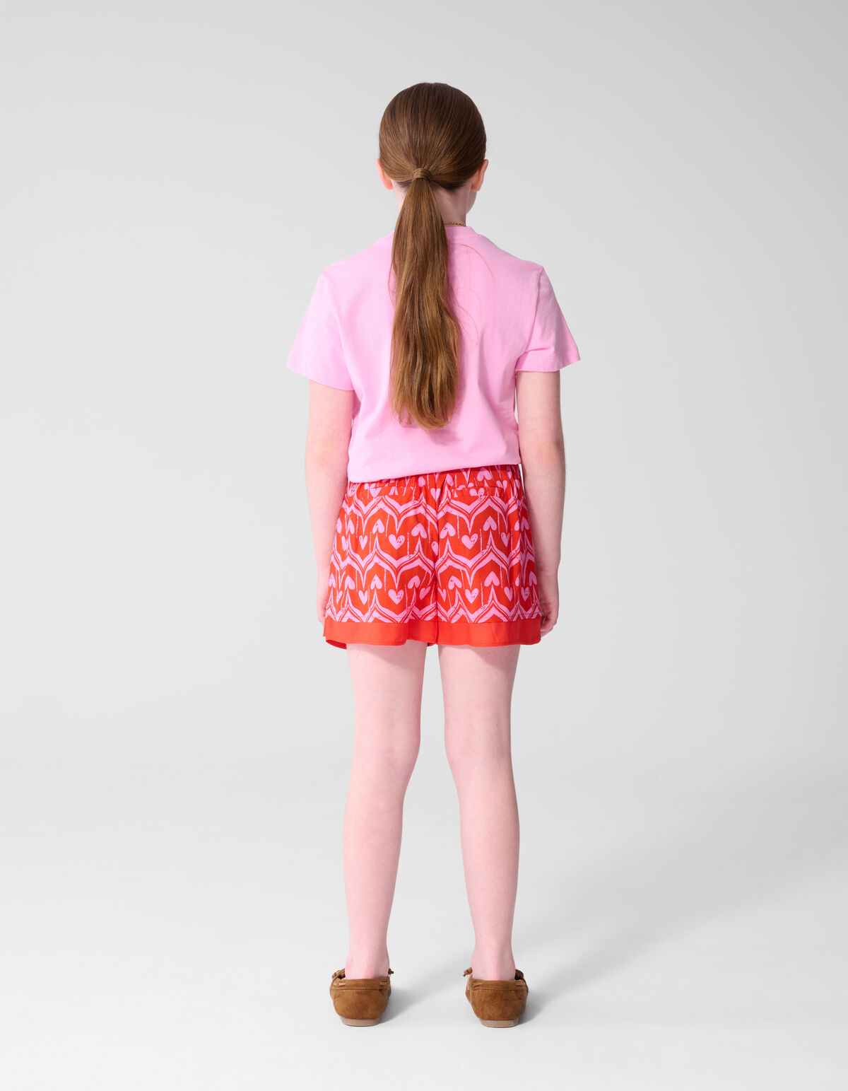 Heart Print Skort Roze/Rood