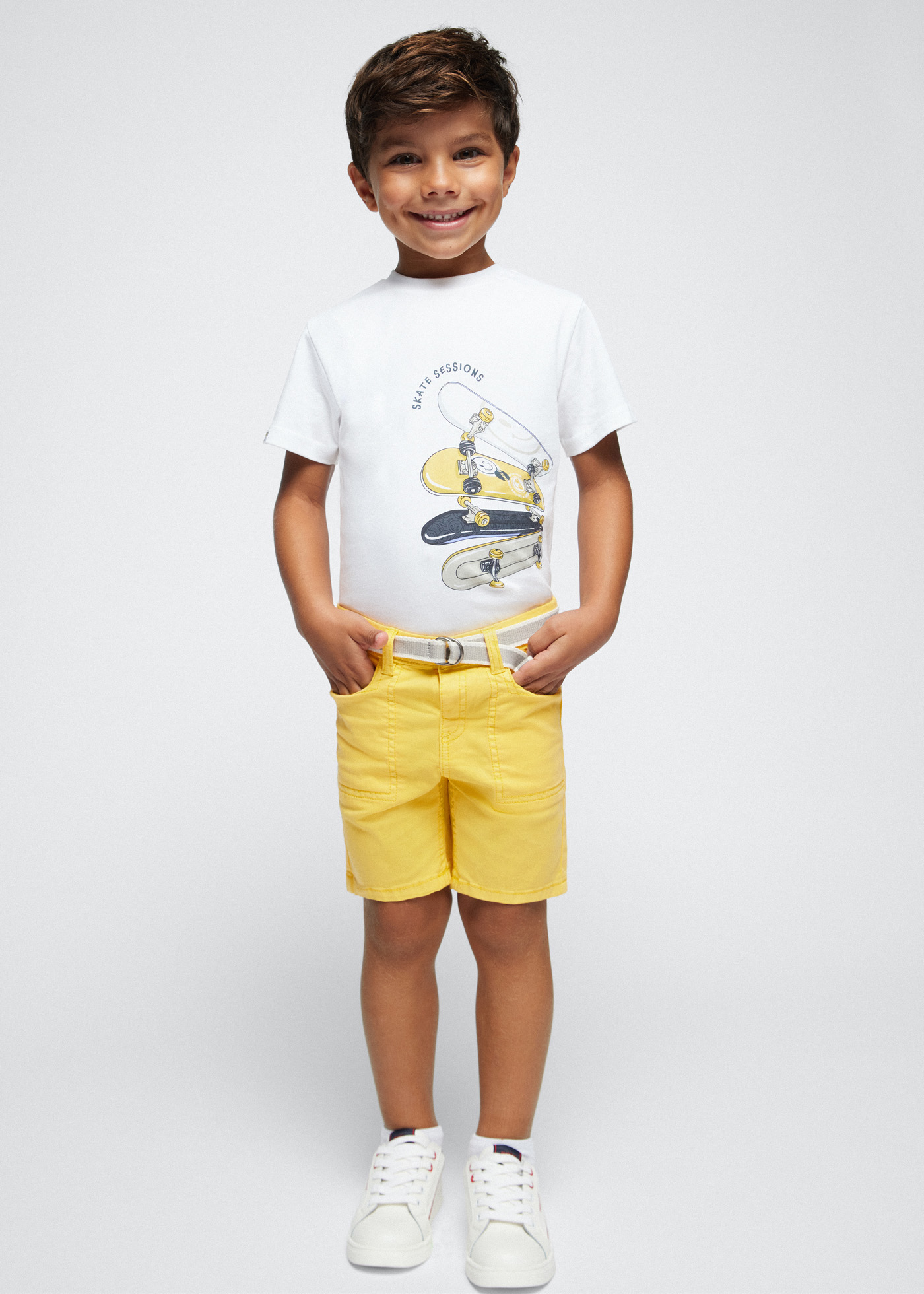 Bermuda infantil Better Cotton com cinto