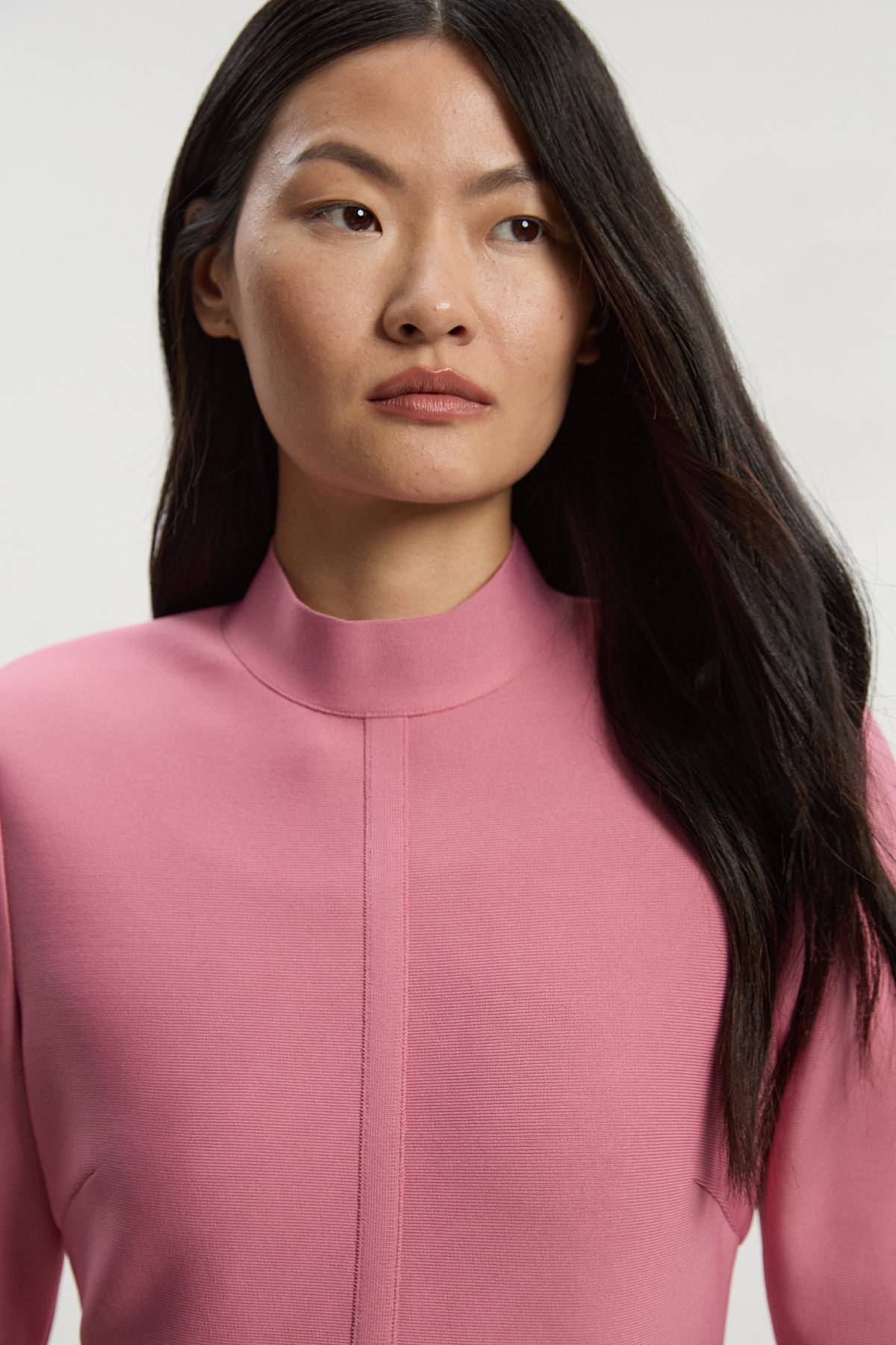 KarenMillen Robe midi asymétrique en maille bandage Figure Form
