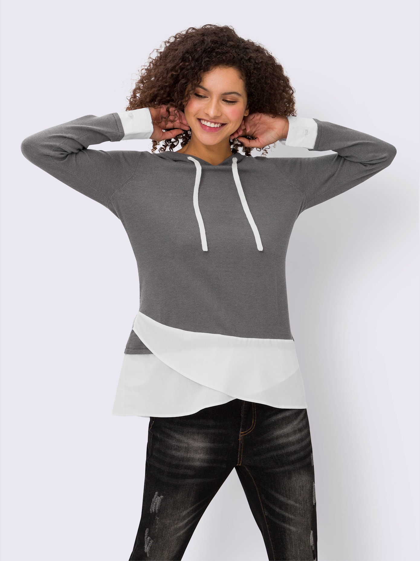 Pull aspect 2 en 1 tendance