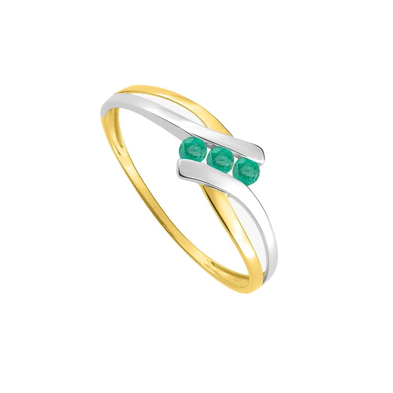 Bague femme - Emeraude - Or 18 Carats