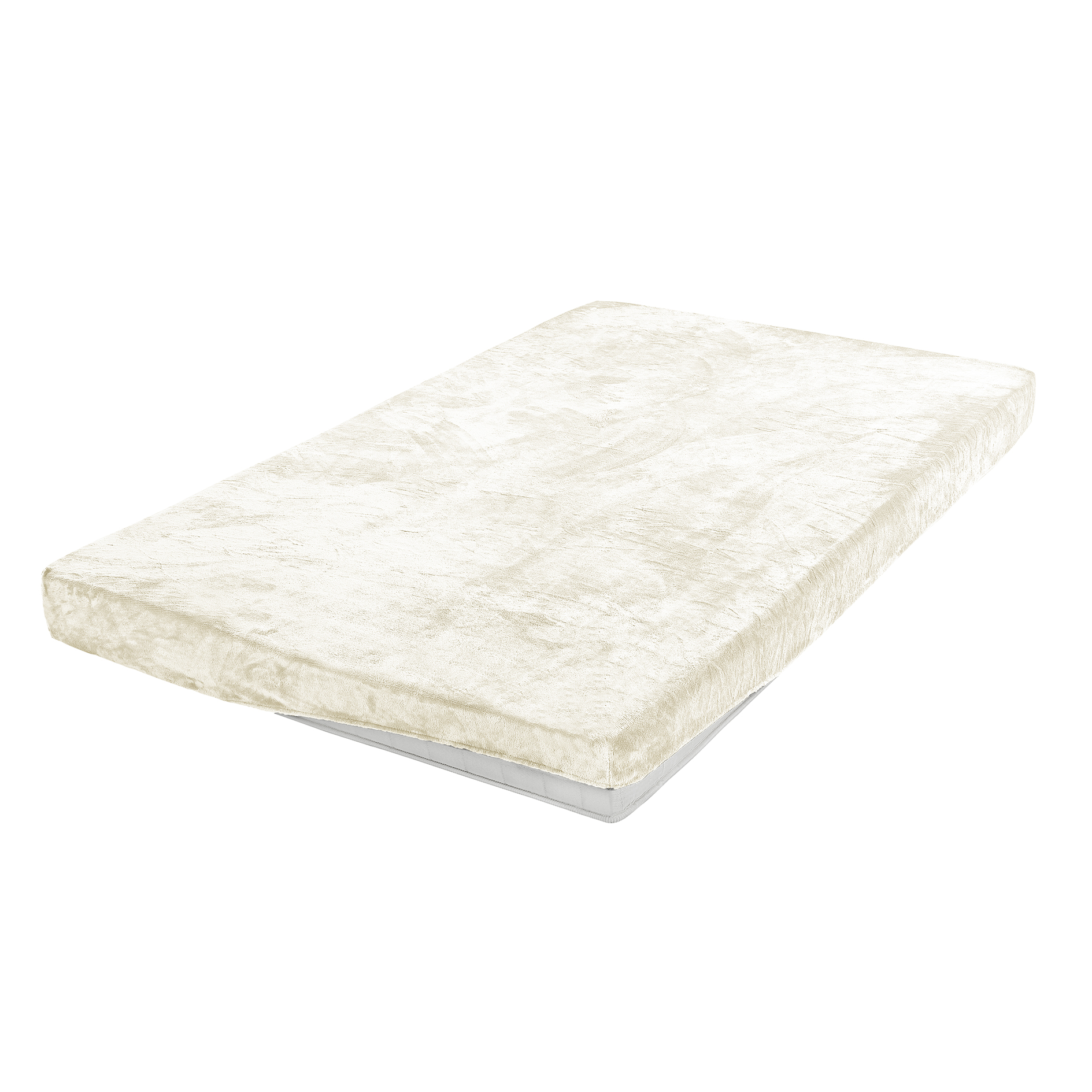 Mikrofaser-Spannbetttuch - wollweiß - Cashmere-Like - 100x200 cm