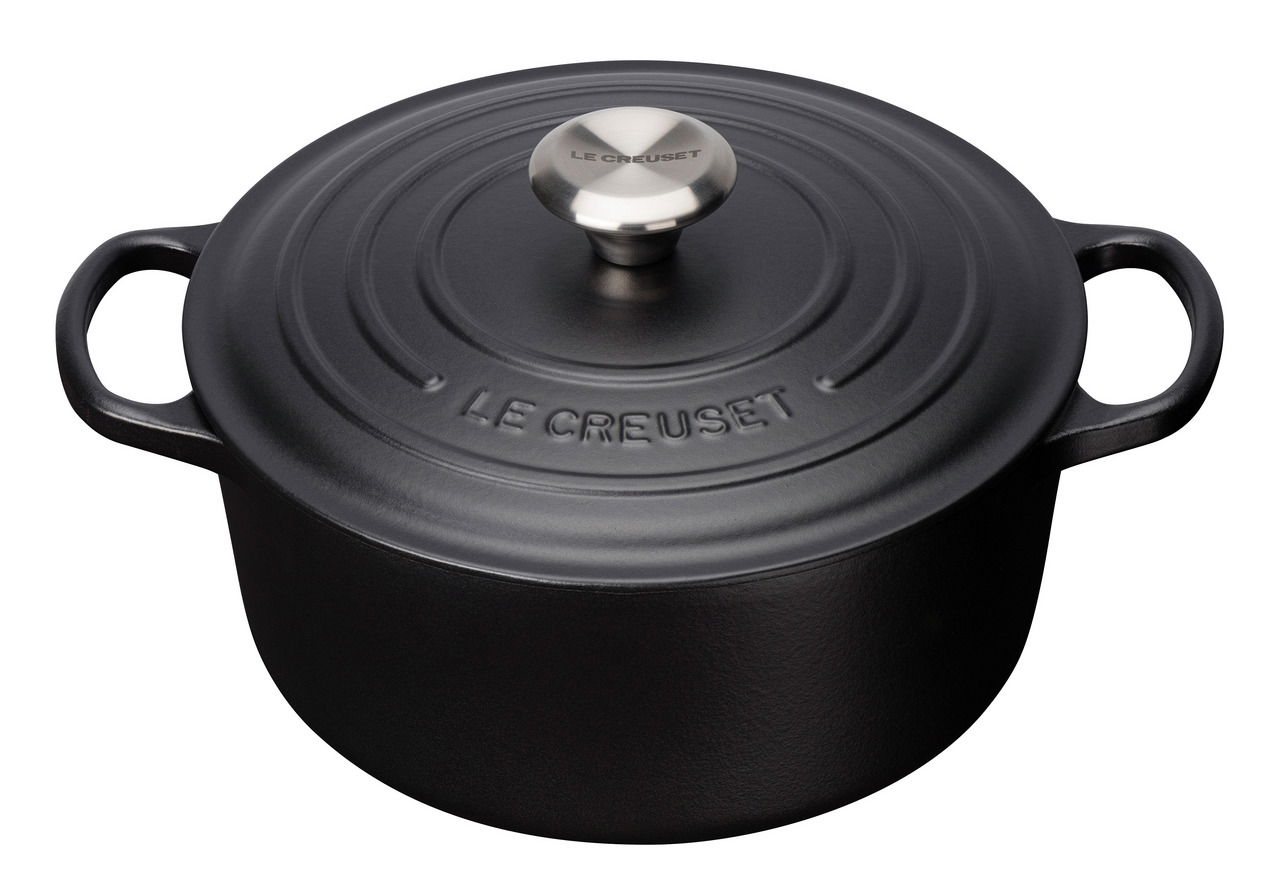 LE CREUSET Bräter Rund 28cm Schwarz SIGNATURE