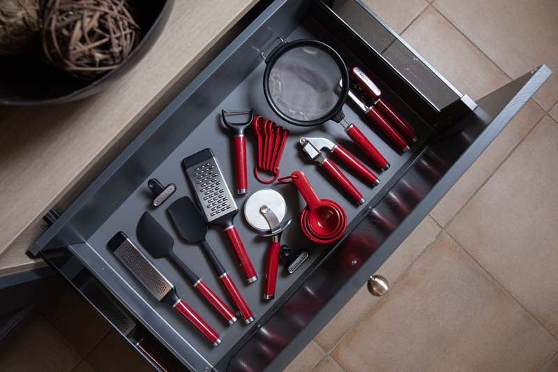 Schuimspaan, Frituurschep - Empire Red - Hittebestendig - KitchenAid