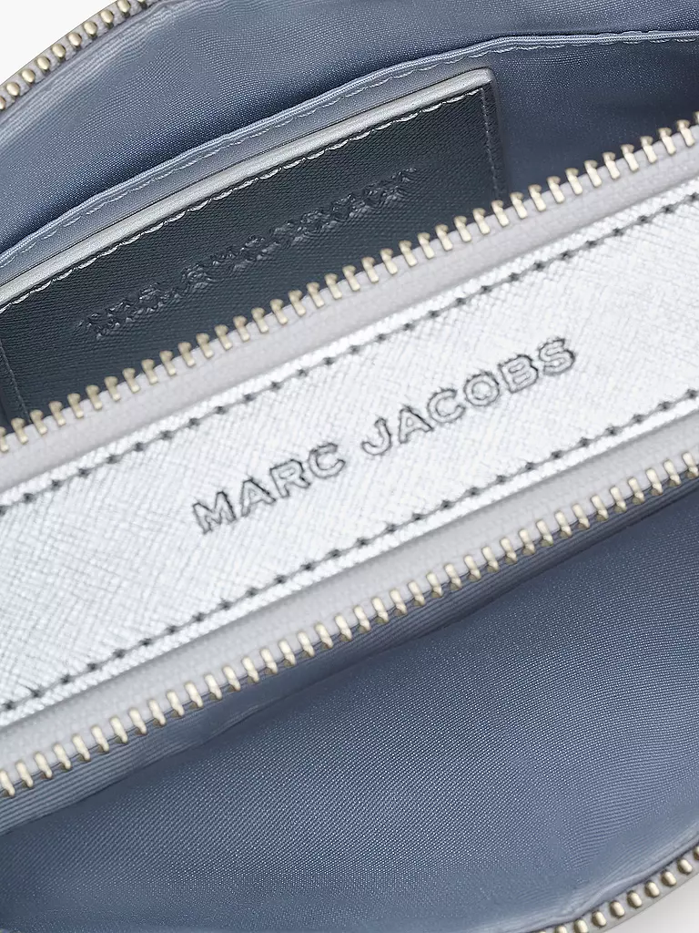 MARC JACOBS Ledertasche - Mini Bag THE SNAPSHOT silber