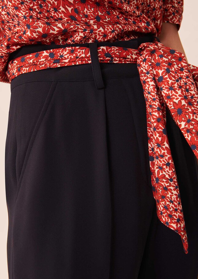 Pantalon Pagableu nuit en crêpe