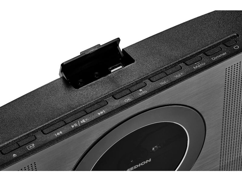 Medion Stereoanlage P66348 Schwarz Vertikales All-in-One-System