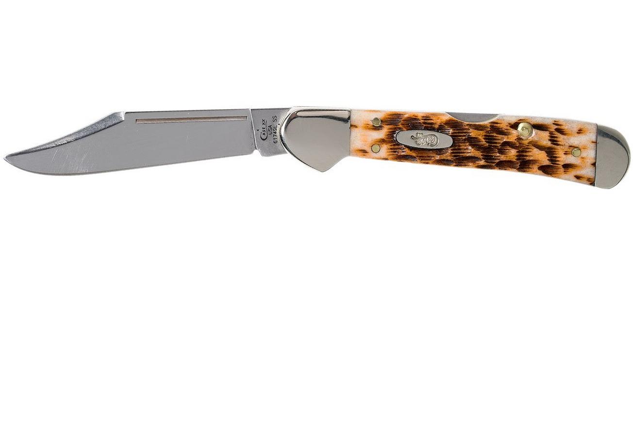 Case Mini Copperlock Amber Jigged Bone, 00133, 61749L SS zakmes