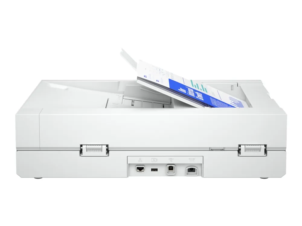 HP Scanjet Pro N4600 fnw1 - Dokumentscanner - Contact Image Sensor (CIS) - Duplex - 216 x 5362 mm - 600 dpi x 1200 dpi - op til 40 ppm (mono) / op til 40 ppm (farve) - ADF (100 ark) - op til 6000 scanninger pr. dag - Gigabit LAN, USB 3.0, Wi-Fi(n)