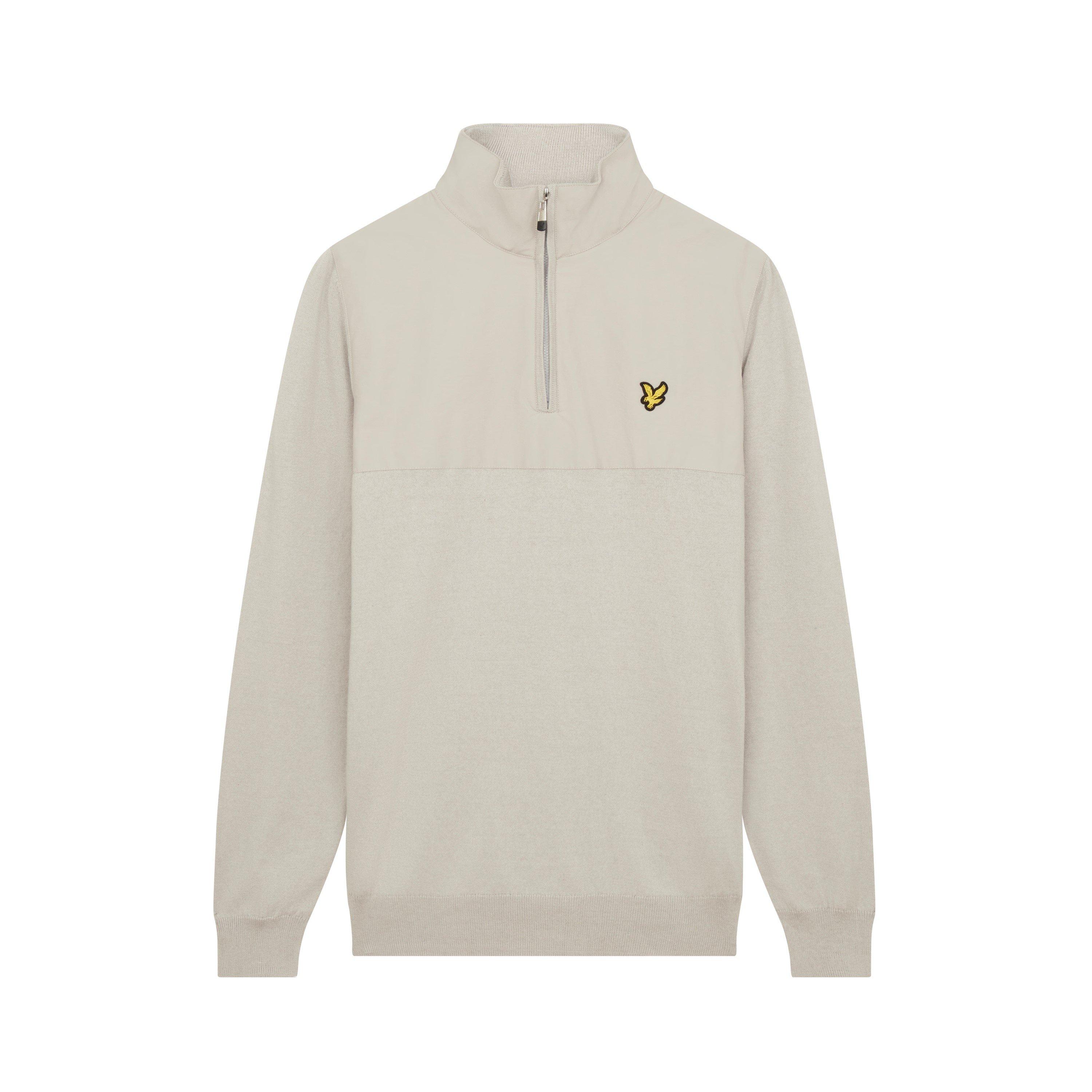Lyle and Scott Crest Quarter Zip Knitted Top