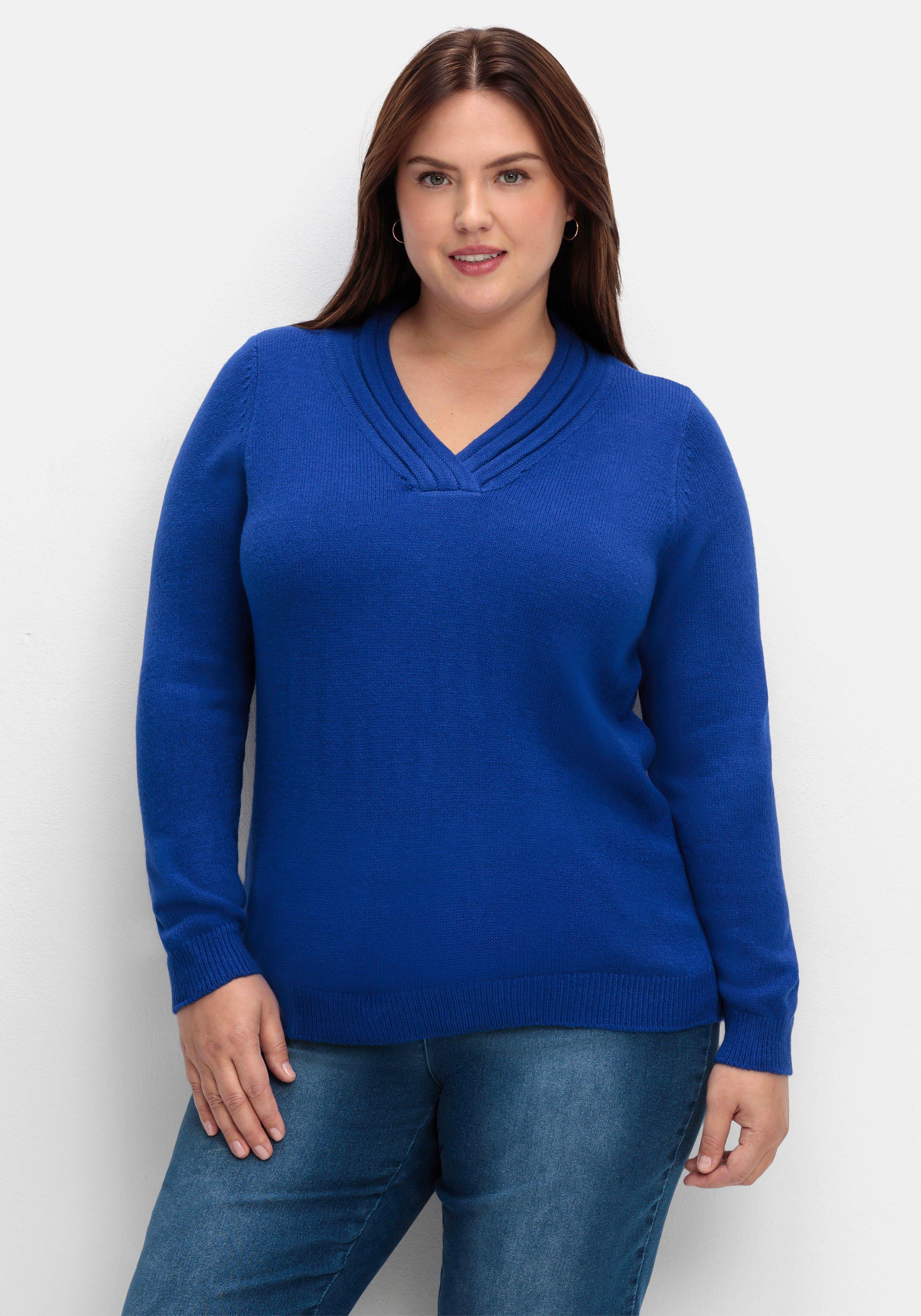 Pullover mit raffiniertem V-Ausschnitt