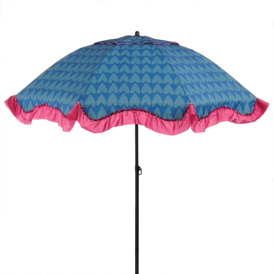 Edelman Mitchell parasol hart blauw - Ø220 x 238 cm
