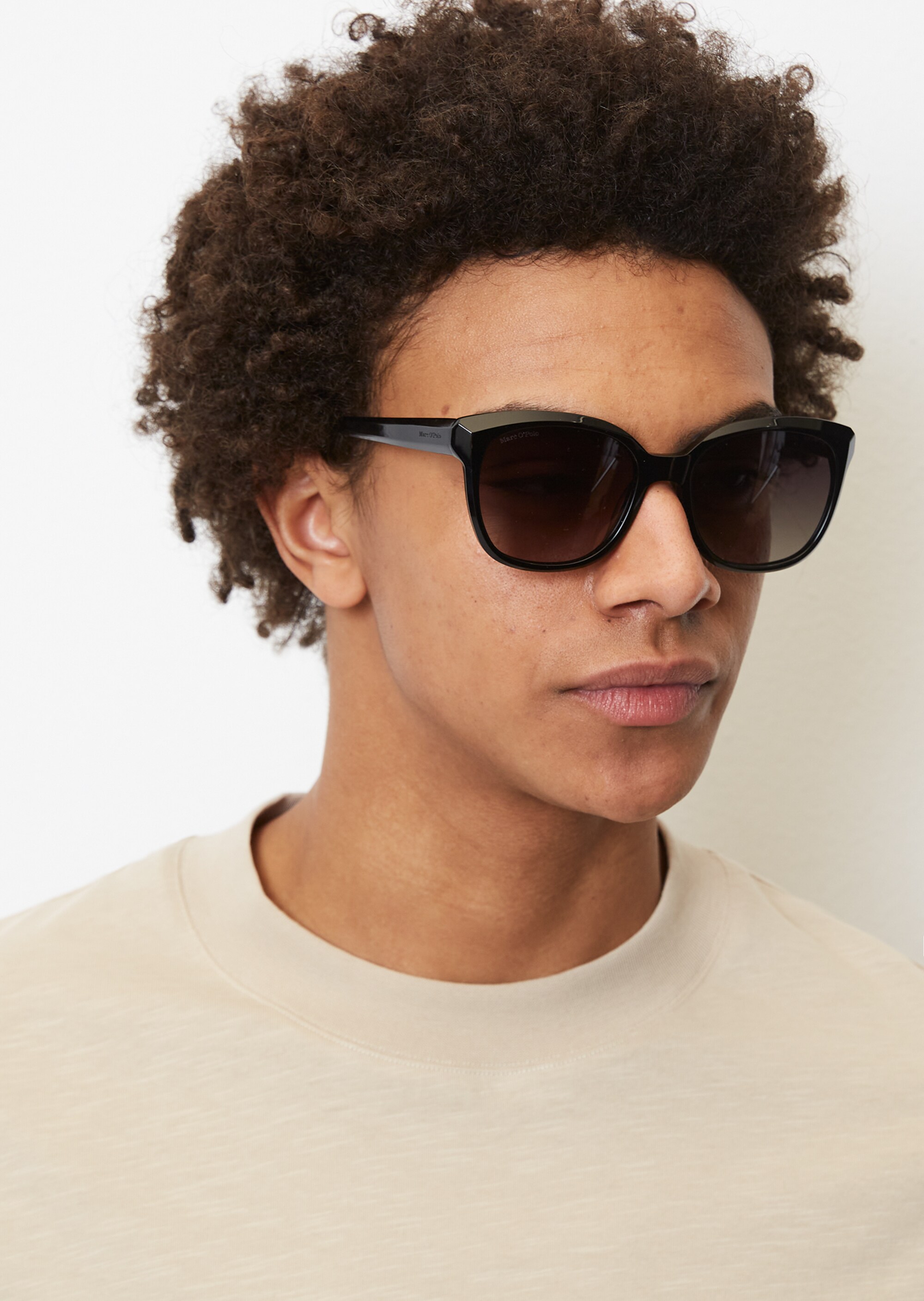 Unisex-Sonnenbrille mit breitem Bio-Acetat-Rahmen
