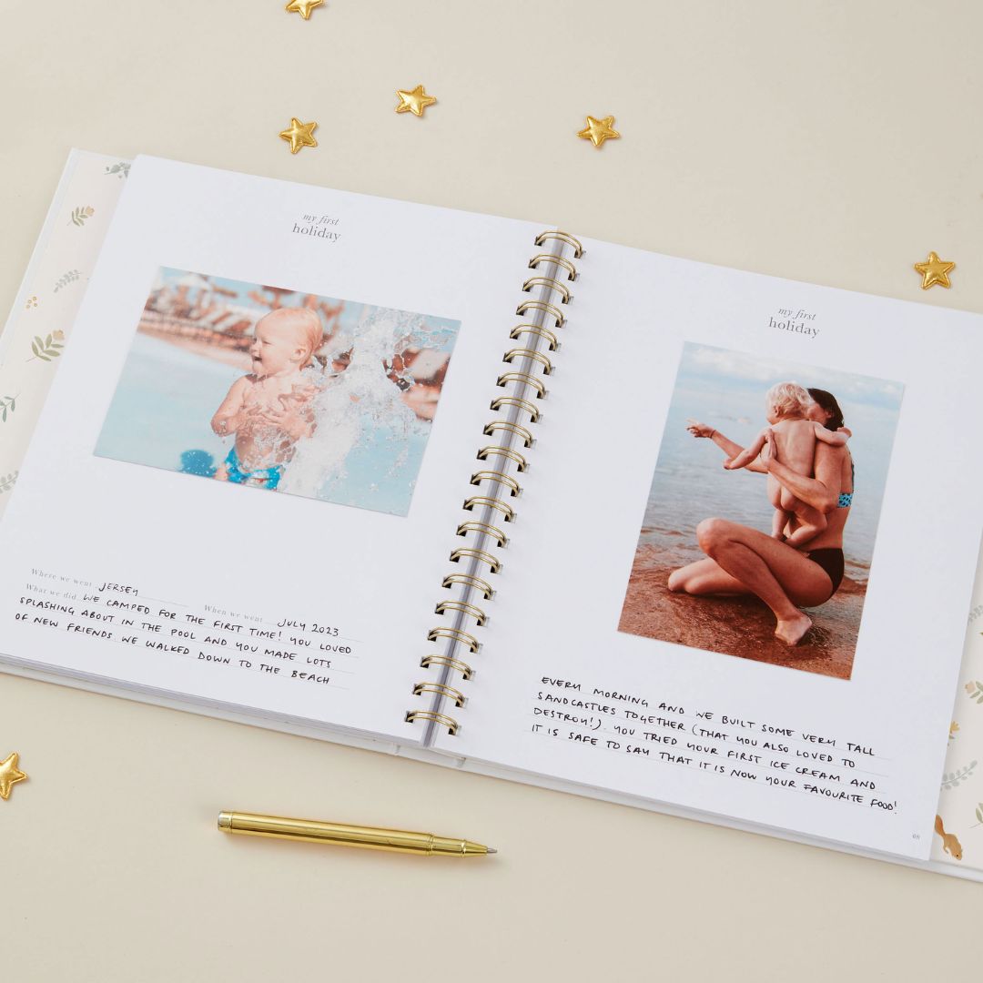 Blush and gold invulboek my baby book animals