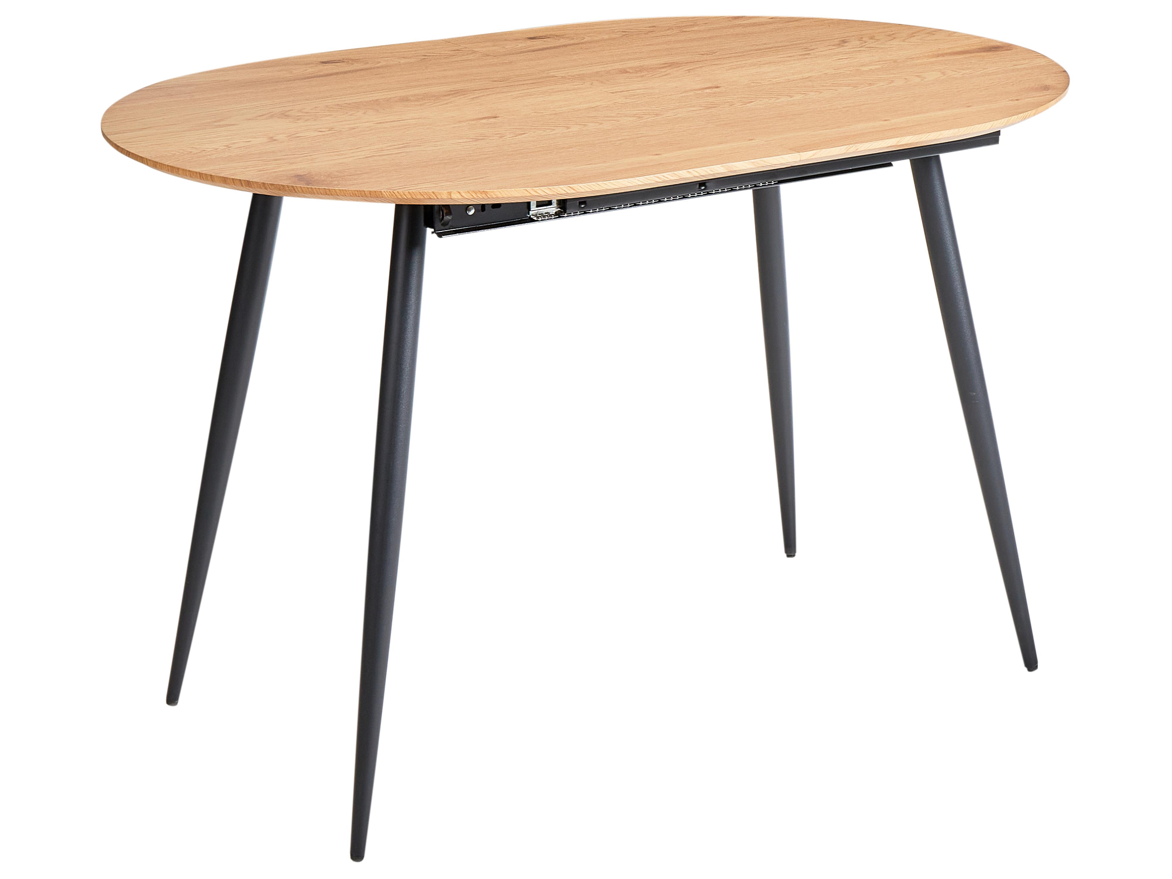 Eettafel uitschuifbaar CLAVET Lichtbruin 80 cm 120/160 cm