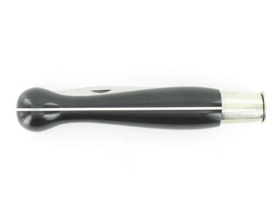 Nontron Virole n° 25 - Boule le Yang - Manche Corian Noir, insert Corian Blanc Couteaux de Poche par Nontron