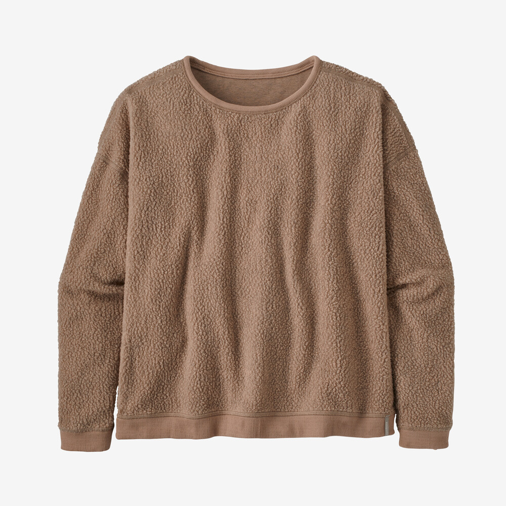 Damen-Fleece-Rundhalsausschnitt aus Shearling