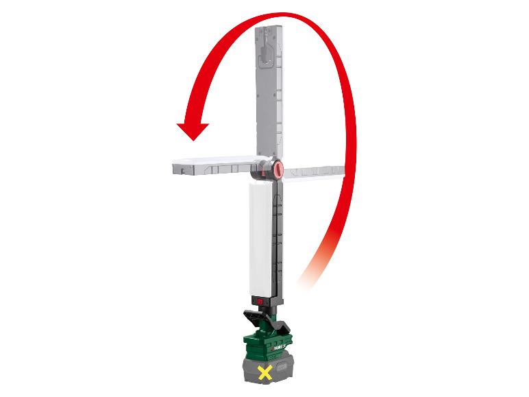 Accu-LED-klemlamp 20 V zonder accu en lader