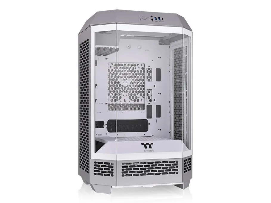 Thermaltake The Tower 300 - Minitower - micro ATX - sidepanel med vindue (hærdet glas) - ingen strømforsyning (PS/2) - kalksten - USB/Lyd