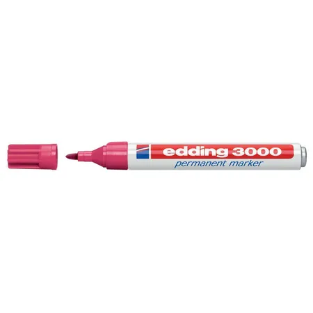 edding 3000 Permanentmarker, 1.5-3mm, Rundspitze, carmin