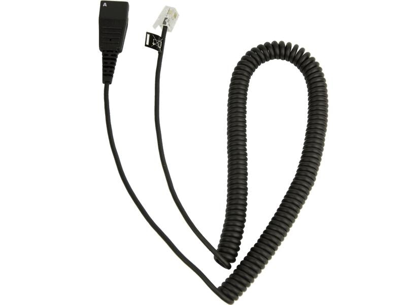 Jabra Anschlusskabel  für Cisco IP RJ-10 - QD 2 m Jabra Cord – QD auf Modular RJ-Verlängerungskabel mit Spule für Cisco IP