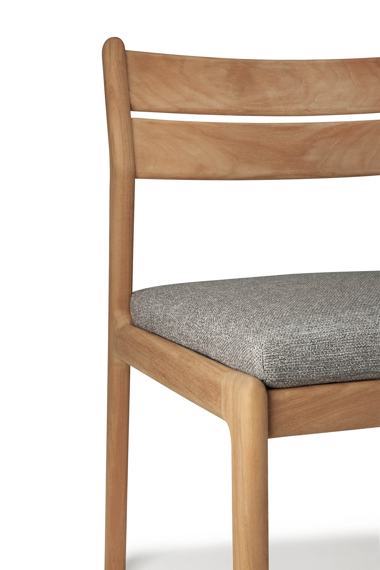 Teak Jack stoel zonder armleuning - outdoor - met mocha kussen